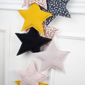 Star Garland, Nursery Garland, Teepee Garland, Fabric Pendant, Nursery Stars, Star Bunting, Room Decor image 2