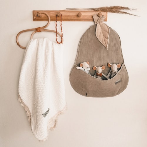 Pear Shaped Wall Basket Toy Storage Wall Hanging Basket Etsy