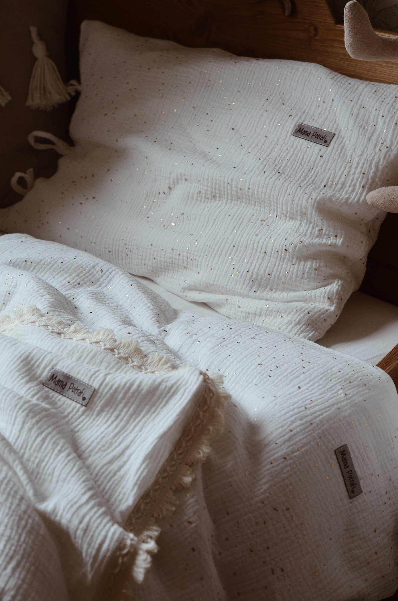 Muslin Bedding Bedding With Tassel Muslin Toddler Bedding Etsy