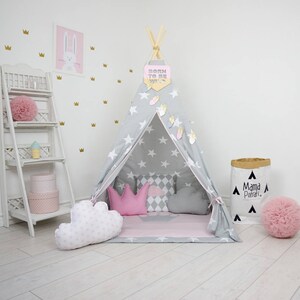 Teepee Tents Kids Kids Teepee Play Tent Teepee tent Childrens Teepee Play Teepee Kids Teepee Play Tent image 3