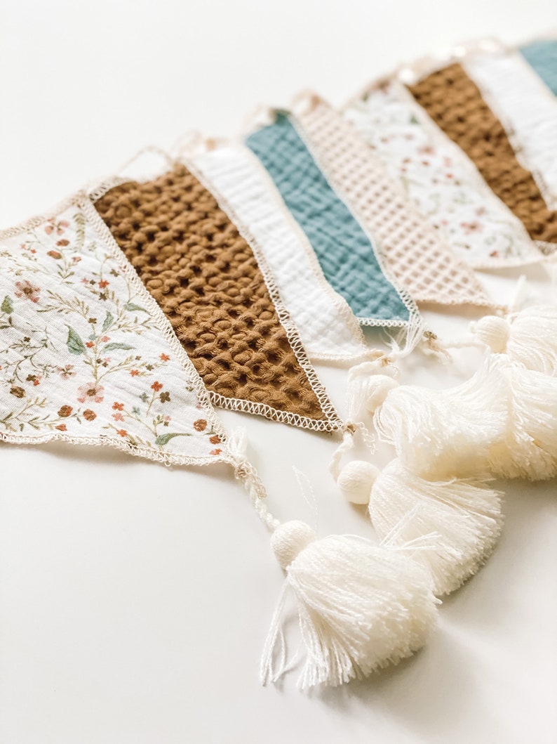 Caramel Bunting Flags Sage Green Nursery Bunting Triangle Etsy