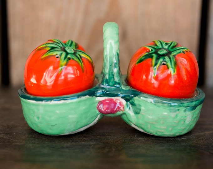 Vintage Tomato Salt and Pepper Shakers Occupied Japan Made Etsy