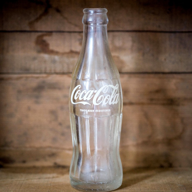 Bouteille de Coca-Cola vintage Bouteille en verre Retro vintage Collectible Coke Coca Cola Bouteille en verre classique Bouteille de collection publicitaire image 1