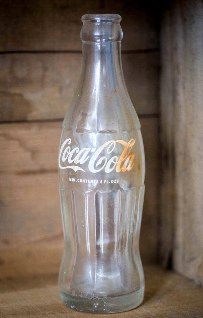 Bouteille de Coca-Cola vintage Bouteille en verre Retro vintage Collectible Coke Coca Cola Bouteille en verre classique Bouteille de collection publicitaire image 3