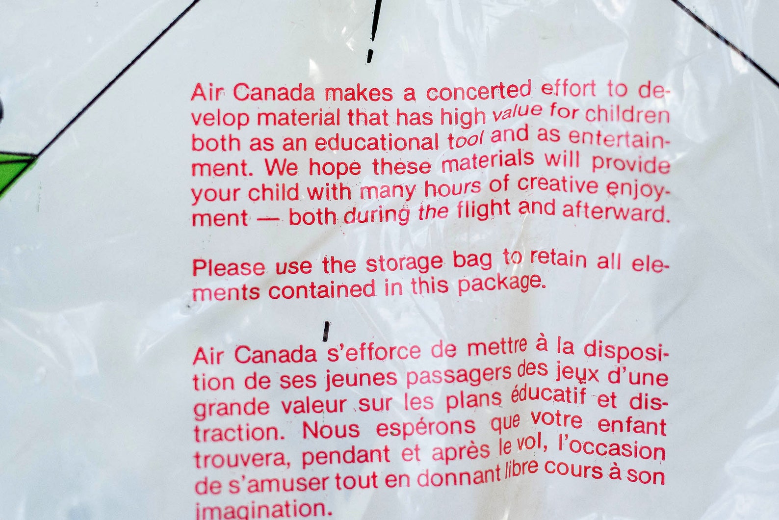Vintage Air Canada Children's Activity Bag King Etsy
