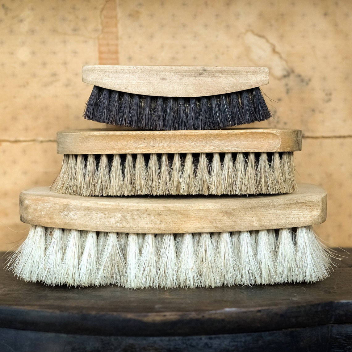 Antique Vintage Brushes Barn Horse Hair Scrub Brush Set Etsy