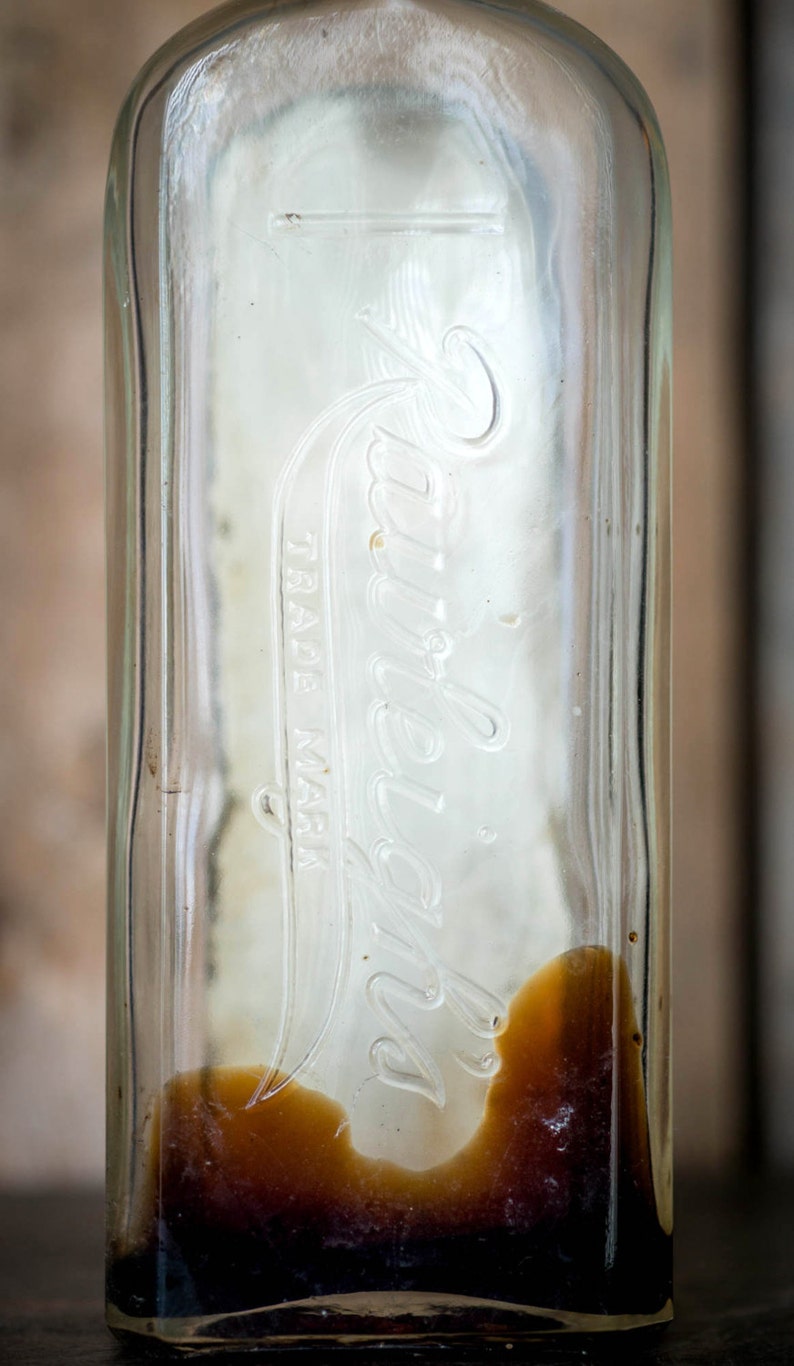 Vintage Rawleigh's Cough Syrup Bottle Embossed Glass Etsy