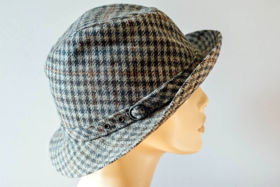 Mens Tweed Fedora Hat Mens Wool Hipster 