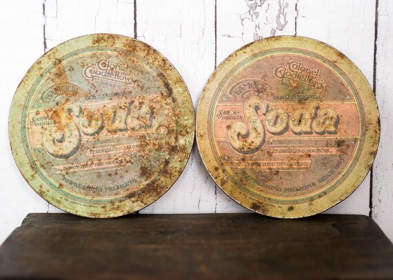 Vintage Colonel Goodfellows Sarsparilla Soda Stove Counter Mat Etsy