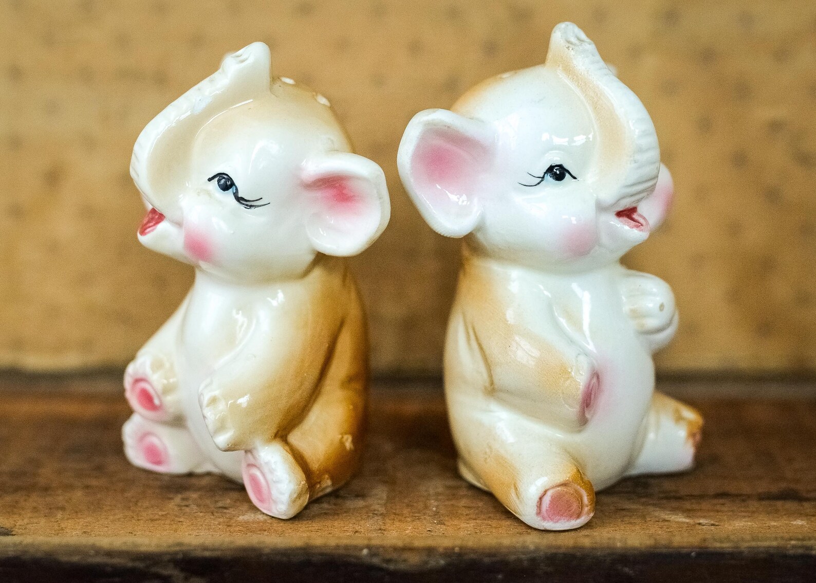 Vintage Elephant Salt and Pepper Shakers Cute Little Baby Etsy