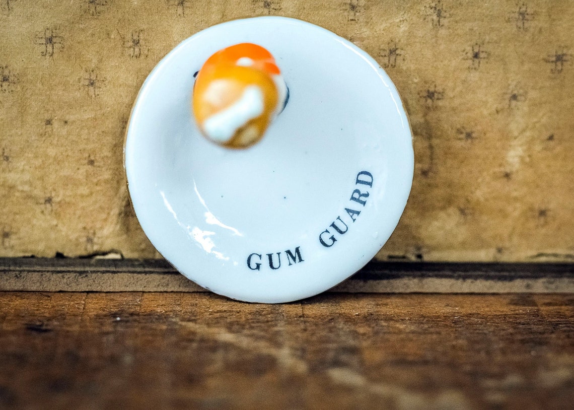 Vintage Gum Guard Chewing Gum Tiny Mini Ceramic Dish Holder Etsy