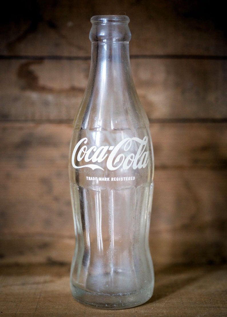 Bouteille de Coca-Cola vintage Bouteille en verre Retro vintage Collectible Coke Coca Cola Bouteille en verre classique Bouteille de collection publicitaire image 5
