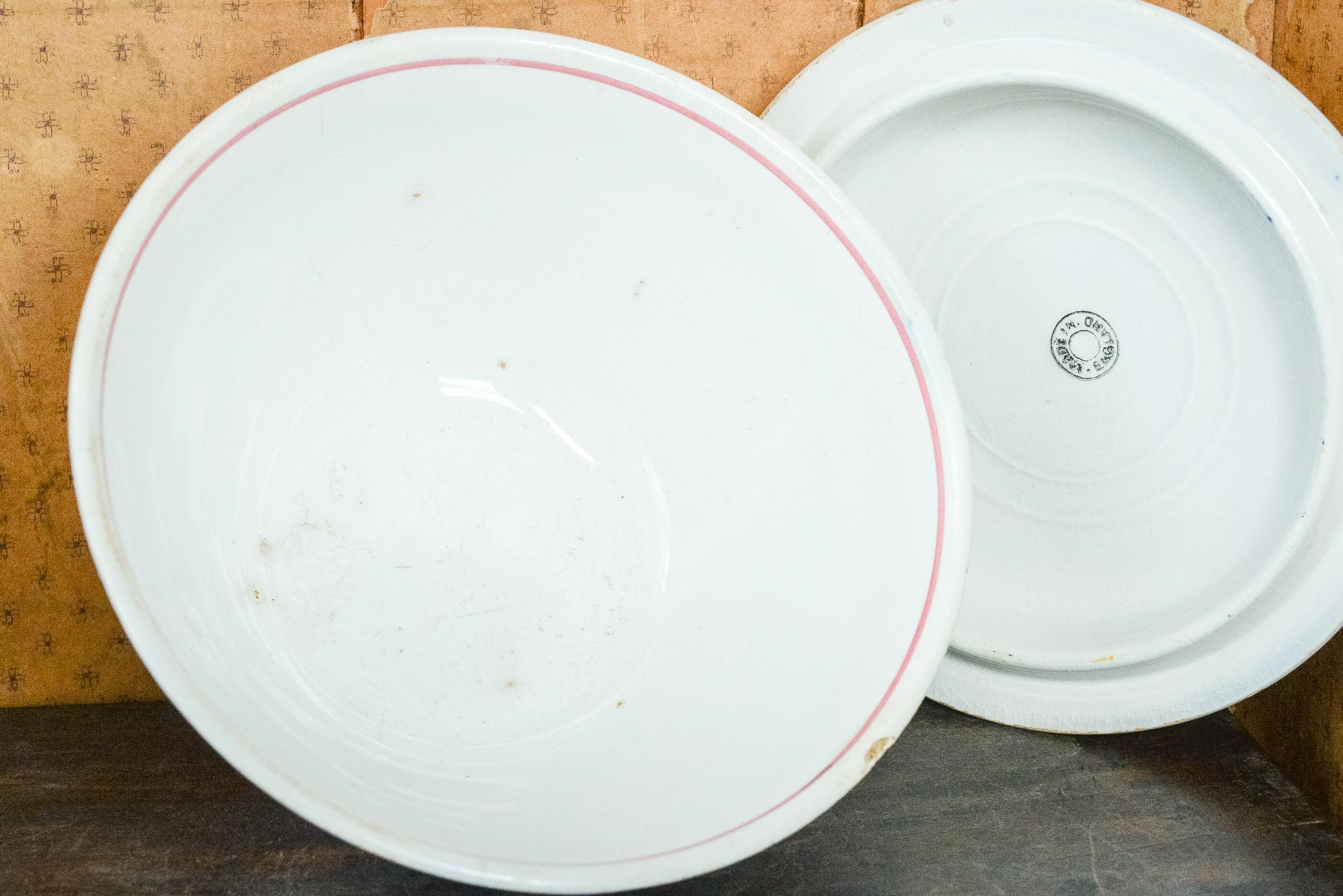 Vintage Ceramic Bowl with Lid Serving Bowl Mixing Salad Etsy