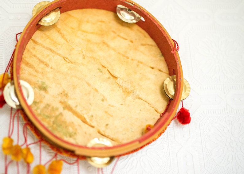 Vintage Antique Spanish Tambourine Flamenco Dancers Retro Etsy