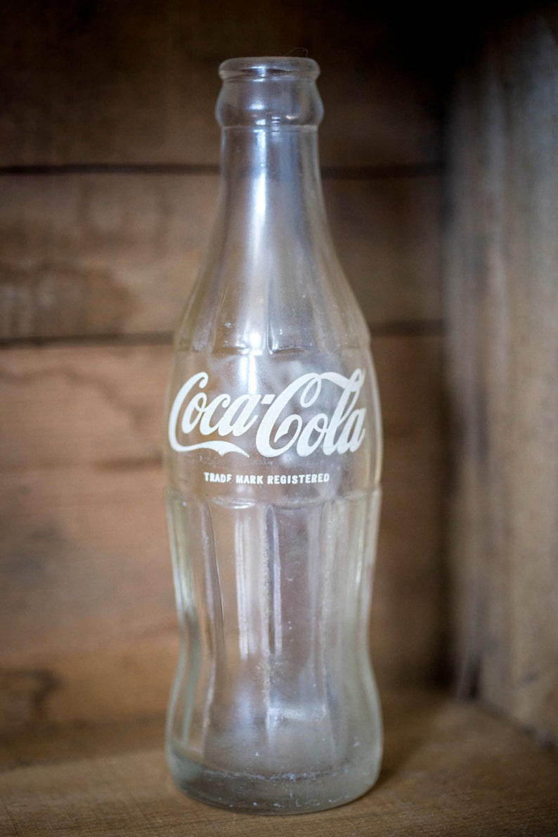 Bouteille de Coca-Cola vintage Bouteille en verre Retro vintage Collectible Coke Coca Cola Bouteille en verre classique Bouteille de collection publicitaire image 2