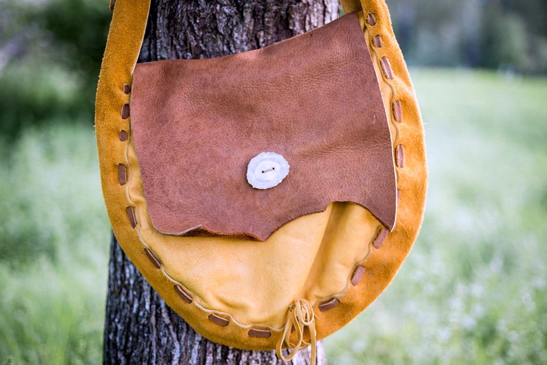 Vintage Native Leather Shoulder Bag Purse Native American | Etsy