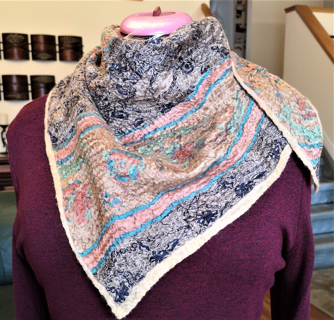 Neck Warmer. Small Warm Triangular Neck Warmer. Natural Silk Etsy