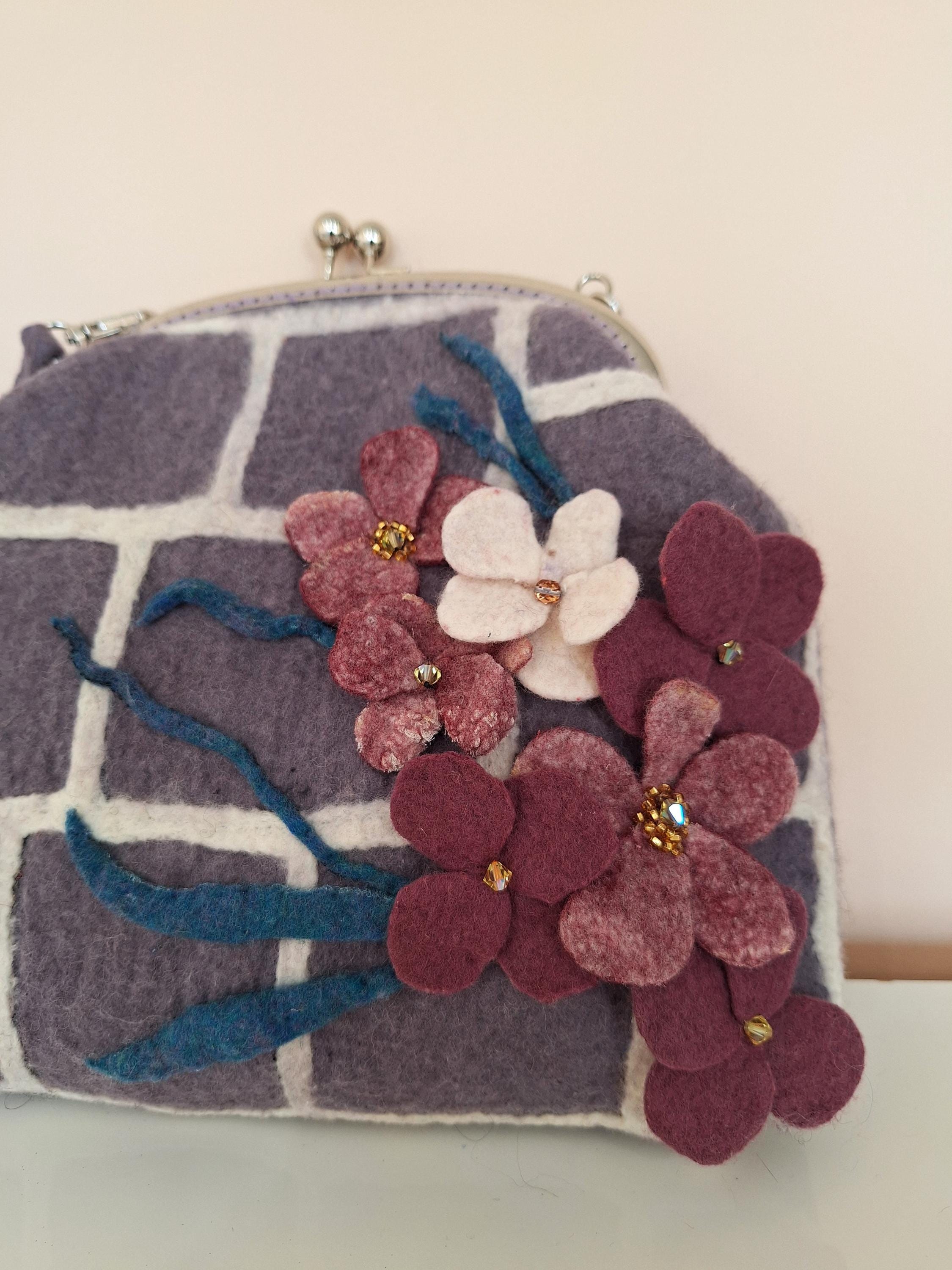 Shoulder Purse. Felted Shoulder Purse. Shoulder Bag Wet Felted 