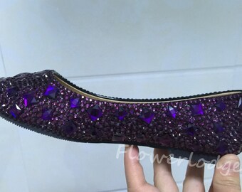 black and purple prom shoes