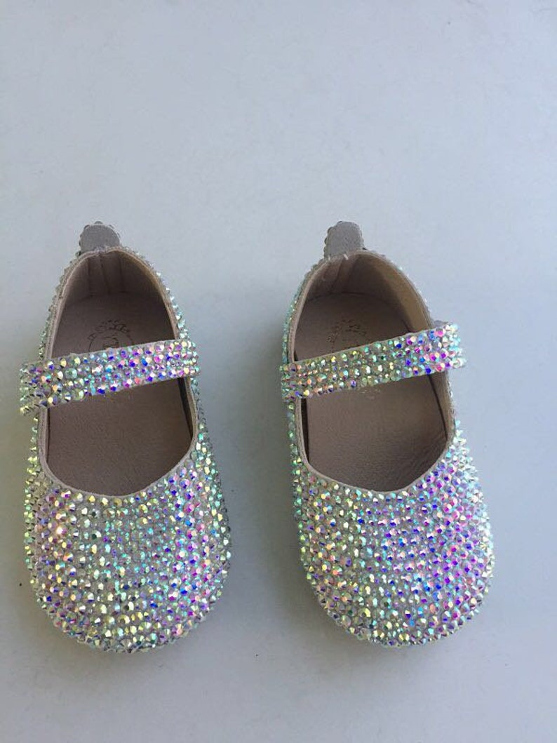 Girls Crystal Shoes Custom Fit Little/toddler and Big Girls AB - Etsy