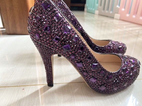 Deep cheap purple pumps