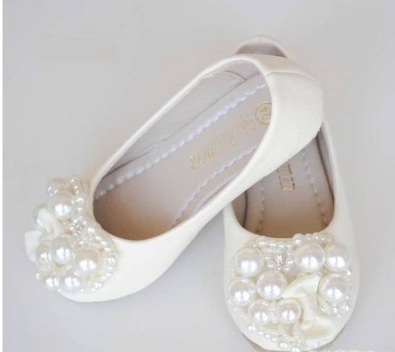ivory flower girl shoes