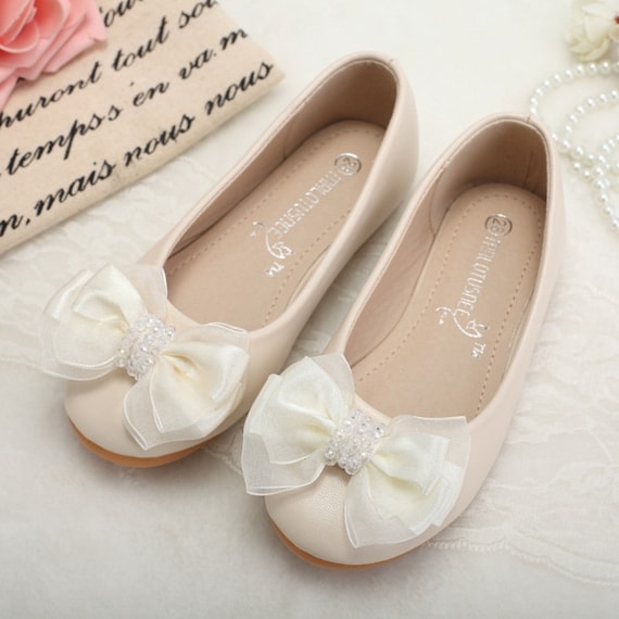 ivory flower girl shoes