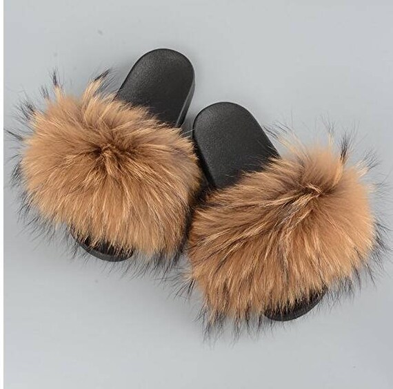 furry sandals