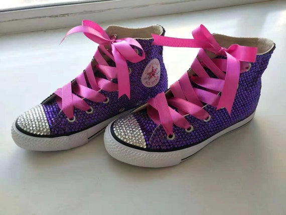 purple sparkly converse