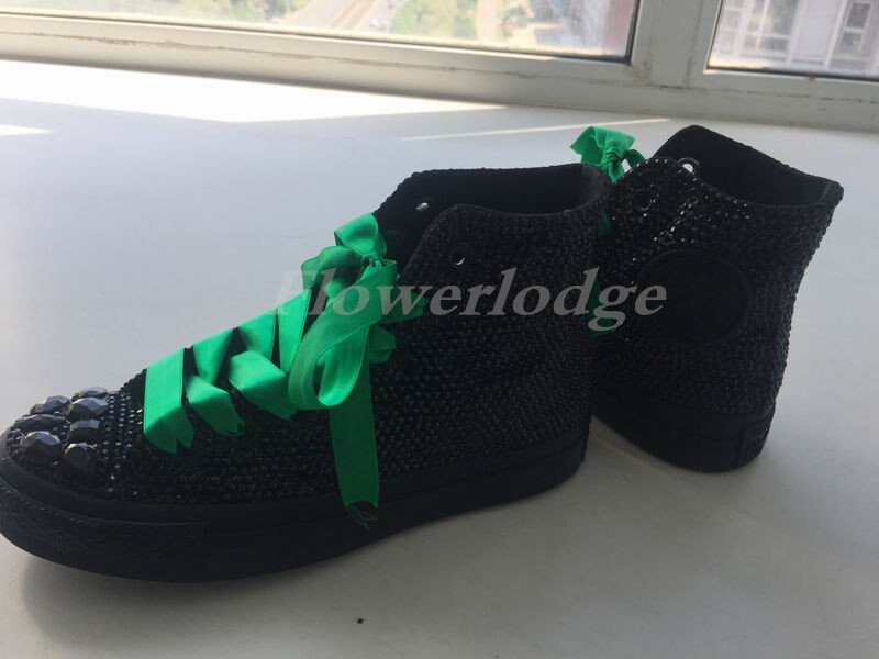 black rhinestone converse