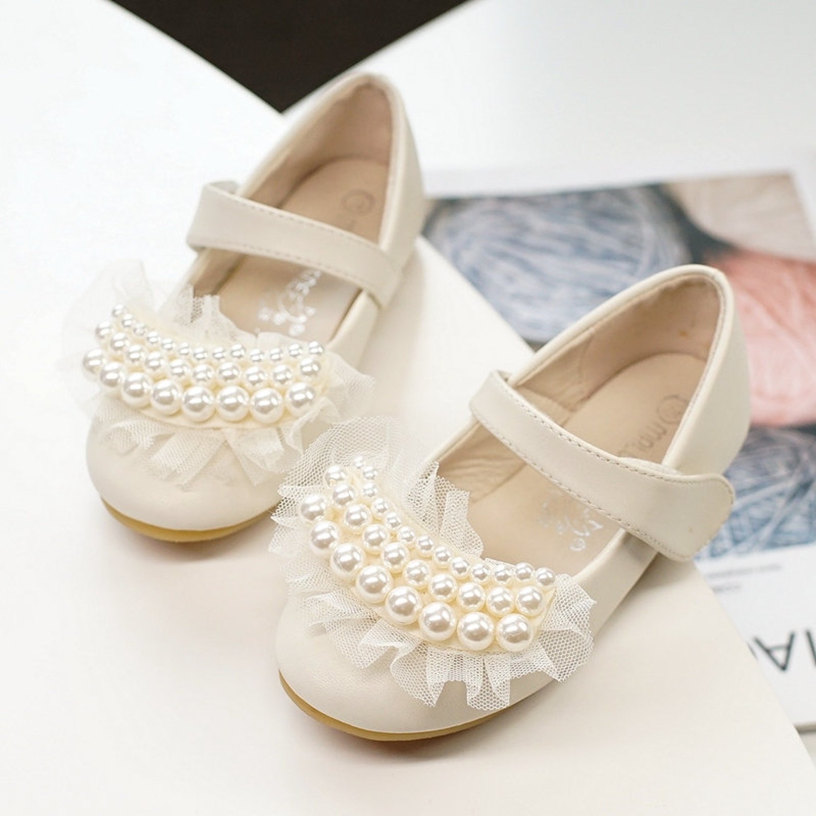 Ivory Flower Girl Shoes/ Lace ivory pearl Toddler Girl Etsy