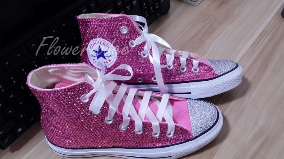girls hot pink converse