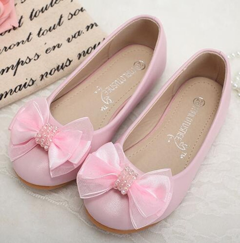 Ivory Flower Girl Shoes/ Toddler Girl Shoes/bow Party Etsy