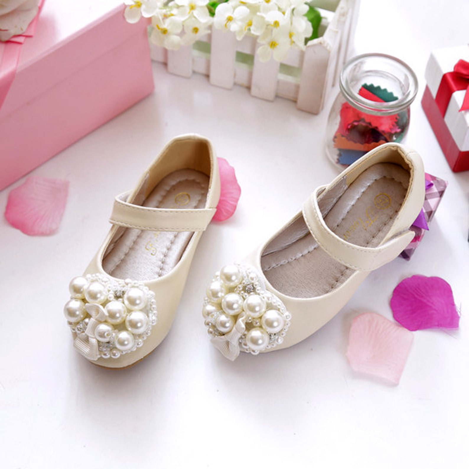 Ivory Flower Girl Shoes/ Toddler Girl Shoes/pearl Party Etsy