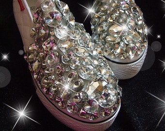 clean stones sparkle canvas shoes-bling comfortable sneaker shoes customize prom shoes girls bling shoes women sparkly glitter crystal shoes