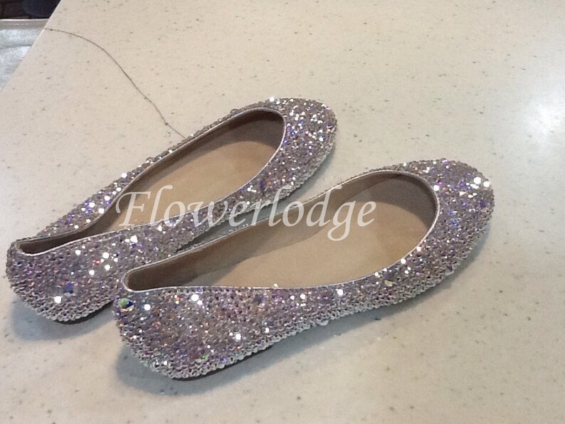 crystal ballet flats