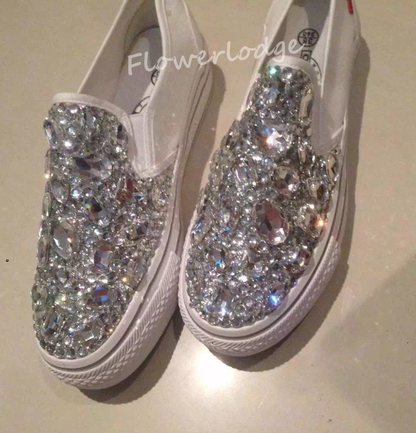 Rhinestone canvas store shoes