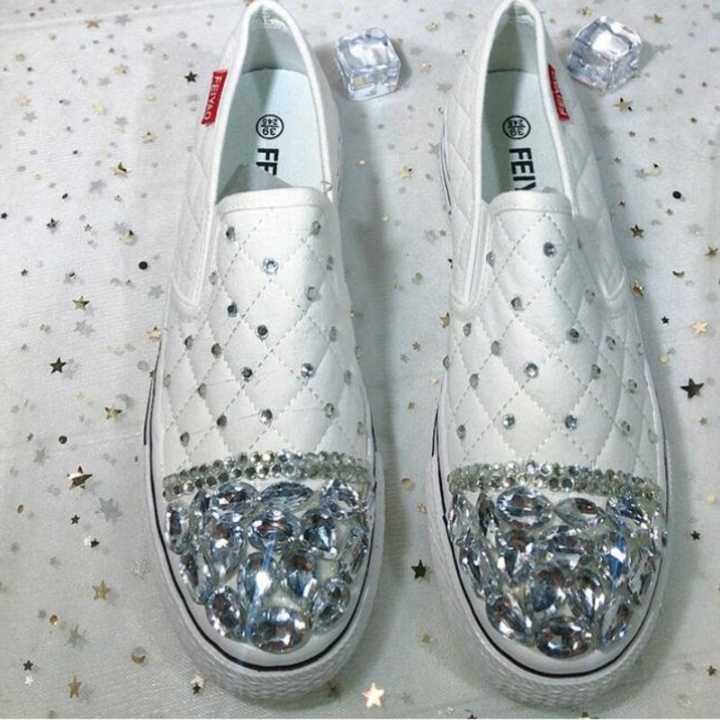 Black Crystal Detail Zip Up Shoes (Kids)