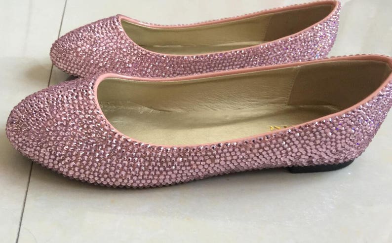 crystal ballet flats