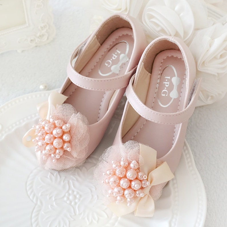 Light Pink Girls Shoes Toddler Flower Girl Shoes Youth Girl Etsy