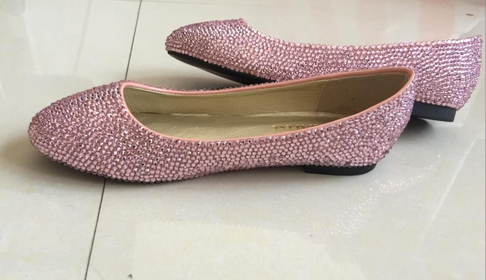 crystal ballerina shoes