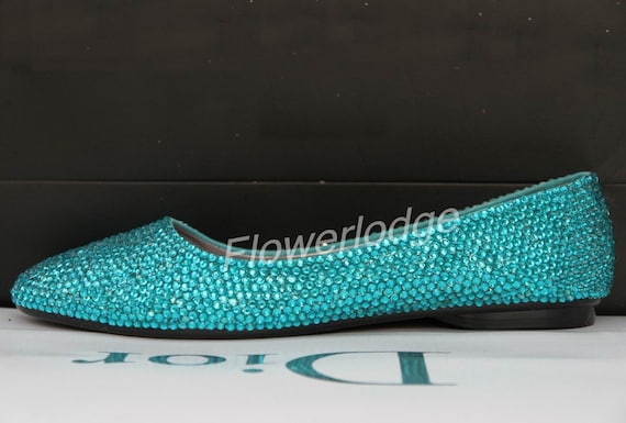 turquoise glitter shoes