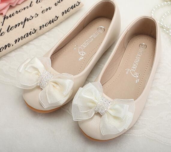 Ivory Flower Girl Shoes/ Toddler Girl Shoes/bow Party Etsy