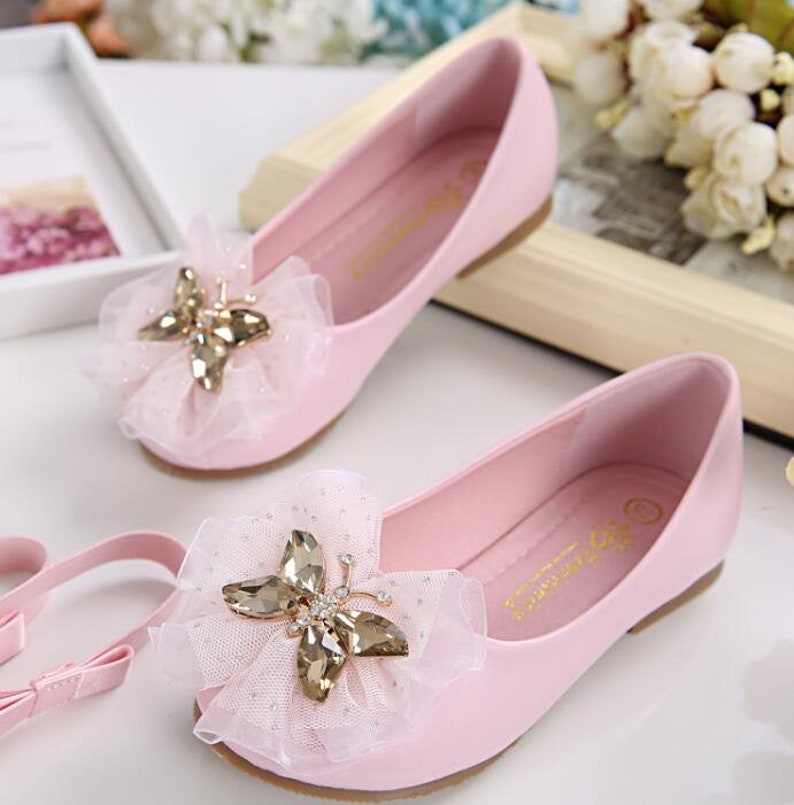 little girl champagne shoes