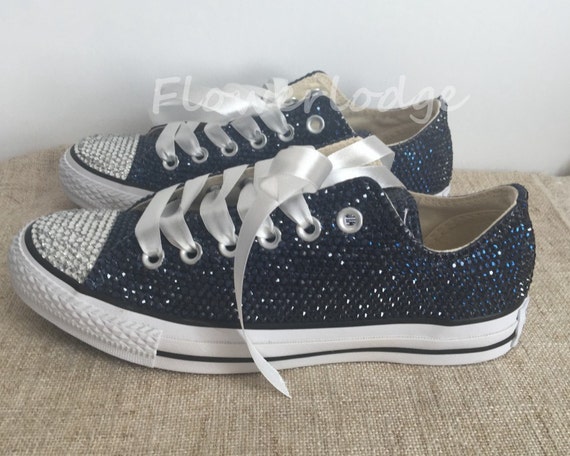 navy glitter converse
