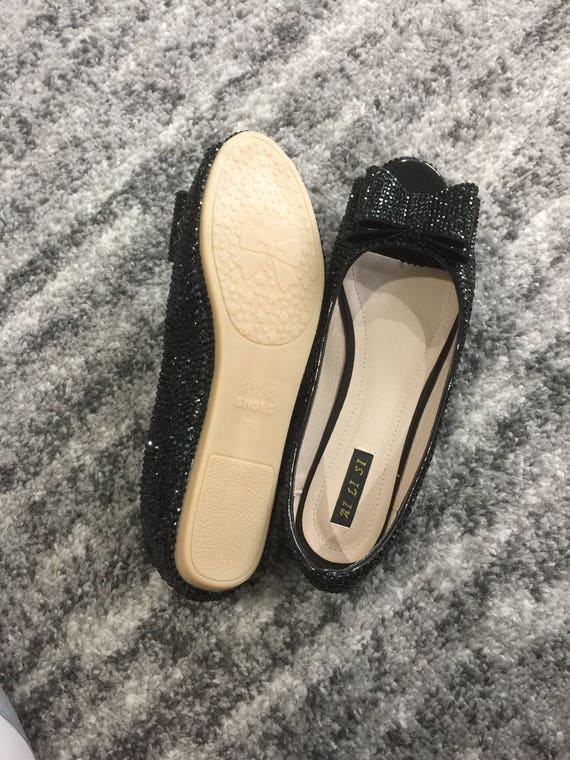 peep toe ballet flats