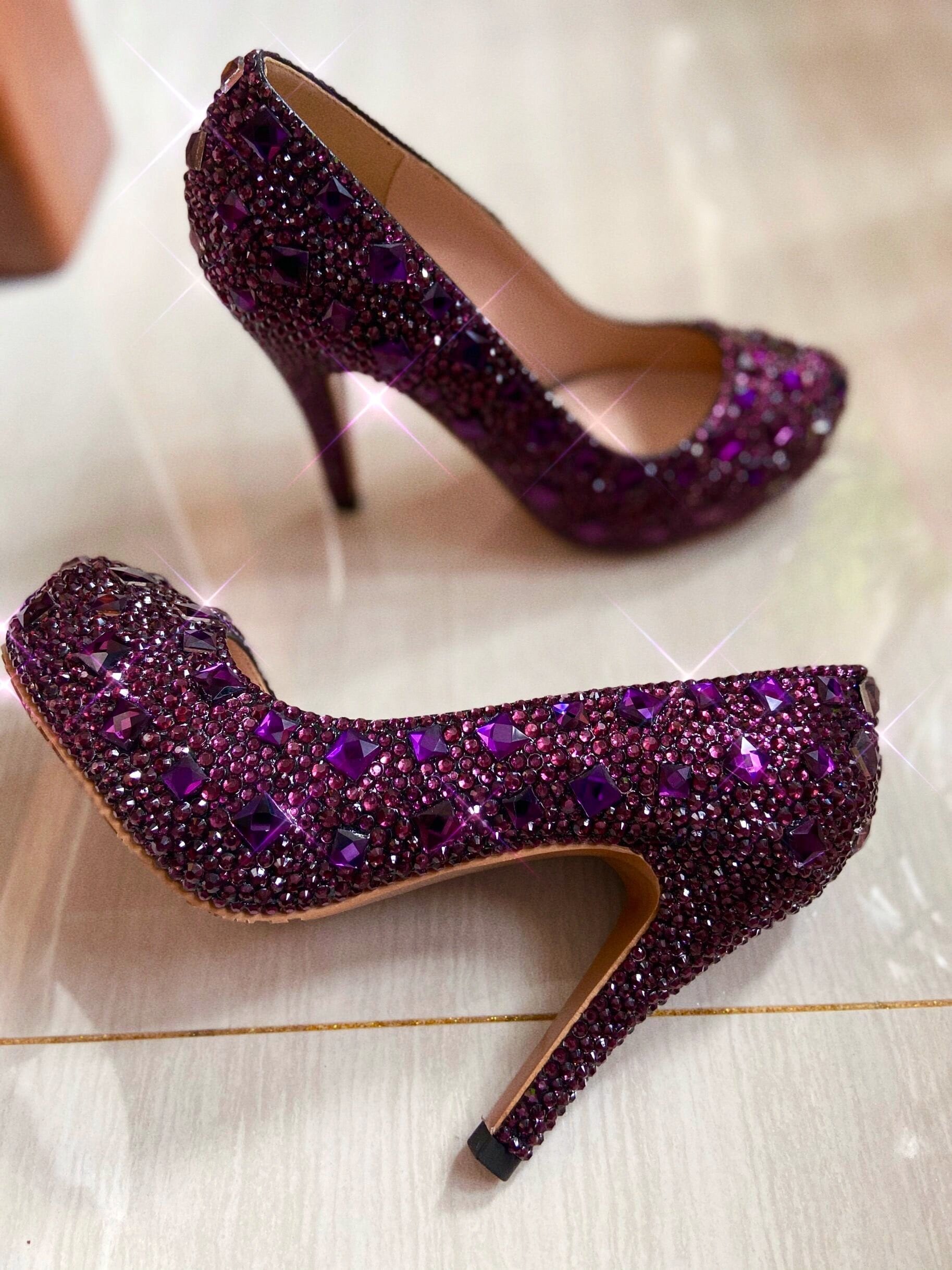 Purple High Heels Shoes For Women