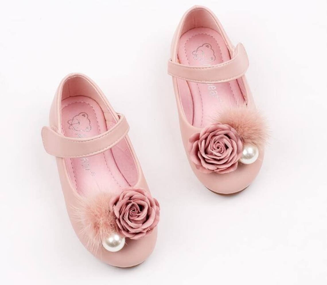 Pink Girls Shoes Toddler Flower Girl Shoes Youth Girl Etsy