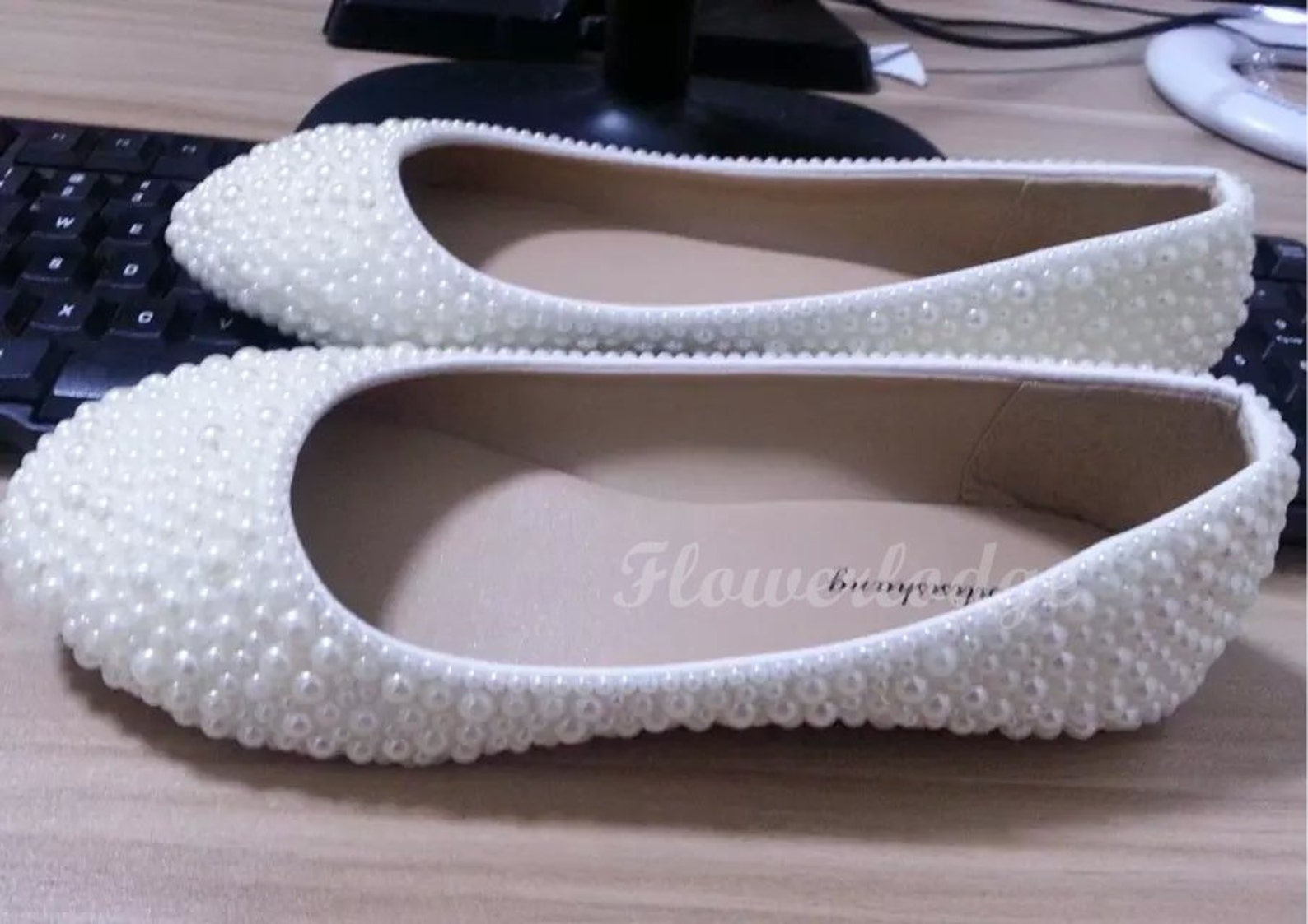 Pearl Flats Shoes Ivory Ballet Flats Soft Comfortable Flat Etsy