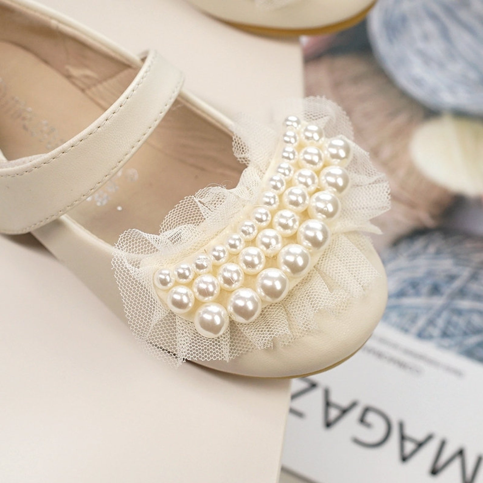 Ivory Flower Girl Shoes/ Lace ivory pearl Toddler Girl Etsy
